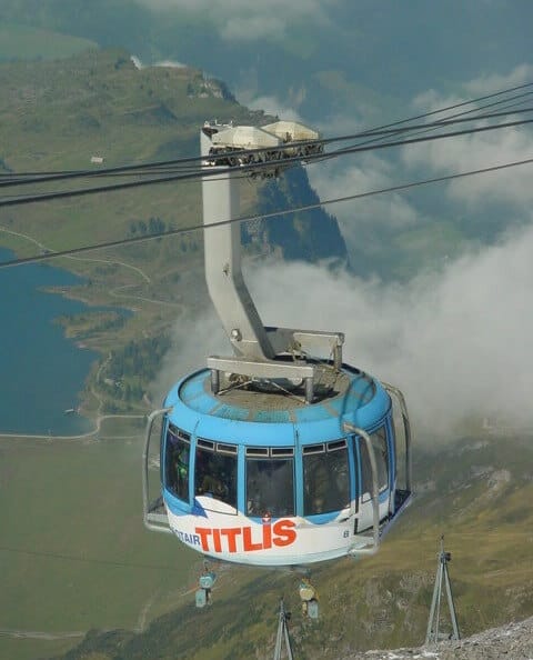Luftseilbahn zum Mount Titlis in der Schweiz.