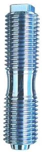 Metal threaded bolts with hexagonal ends